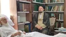 سید حسن خمینی از آیت الله العظمی نوری همدانی عیادت کرد