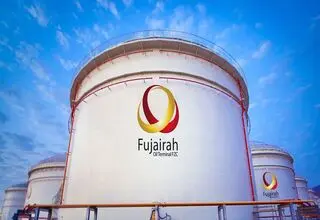 آتش سوزی مهیب در بندر فجیره امارات 