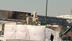 نصب مجسمه «شکست والرین» در ورودی غربی تهران