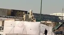 نصب مجسمه «شکست والرین» در ورودی غربی تهران