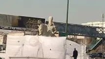 نصب مجسمه «شکست والرین» در ورودی غربی تهران