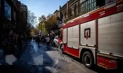 آتش‌سوزی در انبار لوازم الکترونیکی در لاله‌زار