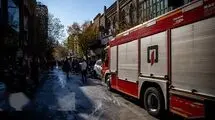 آتش‌سوزی در انبار لوازم الکترونیکی در لاله‌زار