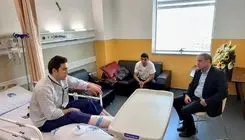 عیادت سرپرست نایب‌ رئیسی فدراسیون کاراته از محمود نعمتی