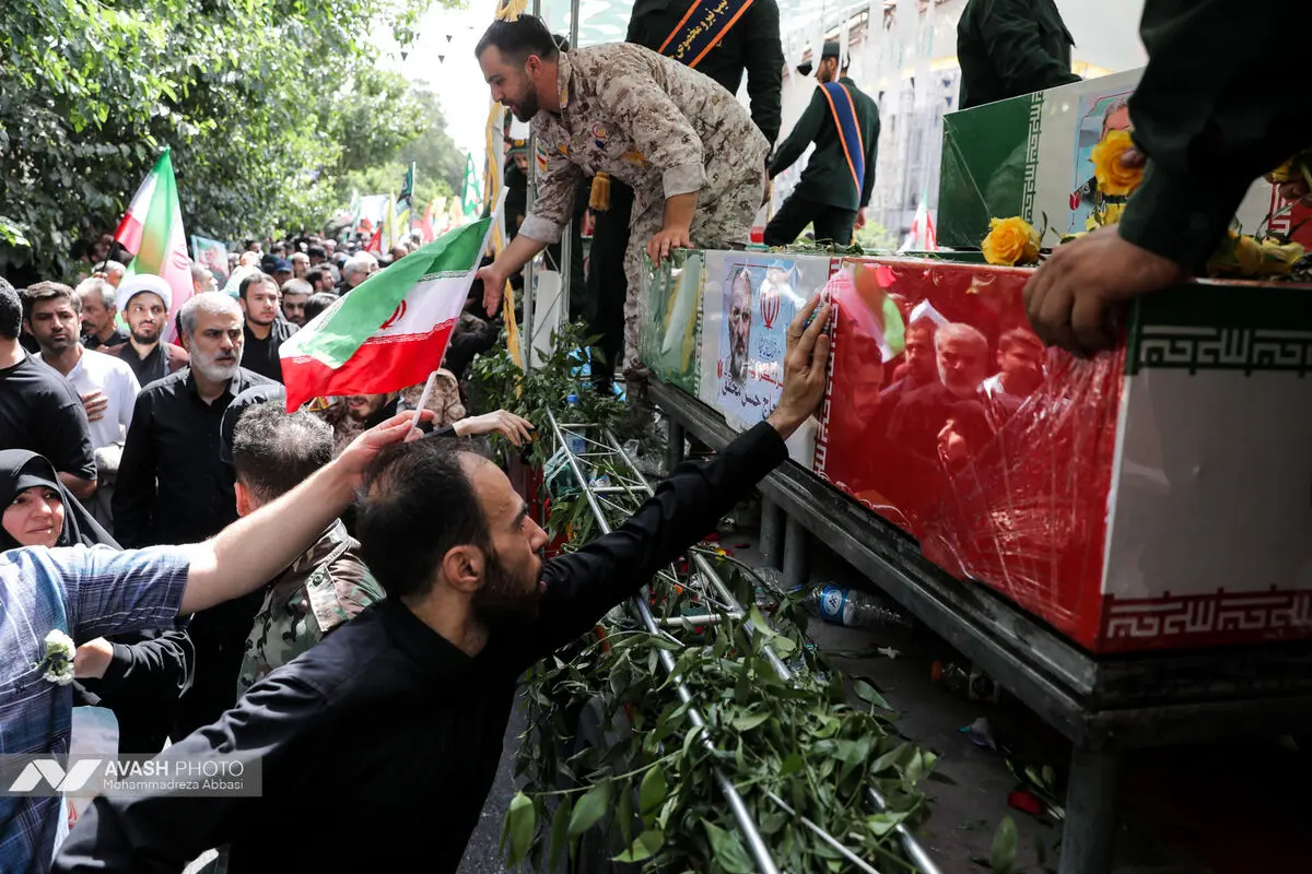 مراسم تشییع پیکر مطهر تعدادی از سرداران و فرماندهان، دانشمندان هسته‌ای
