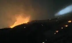 آتش‌سوزی در دامنه کوه دروازه قرآن شیراز