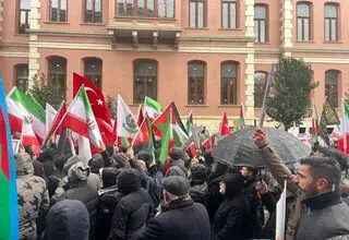 تظاهرات در ترکیه در حمایت از مردم ایران 