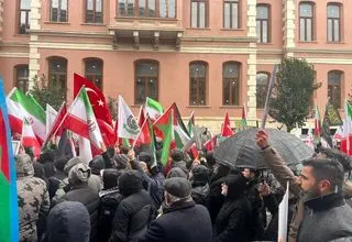 تظاهرات در ترکیه در حمایت از مردم ایران 