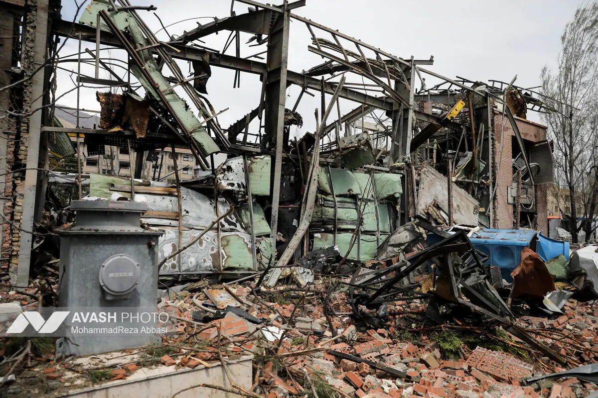 آثار حملات هوایی به دانشگاه شهید بهشتی ایران