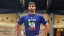 مدال طلا بر گردن احمد بذری