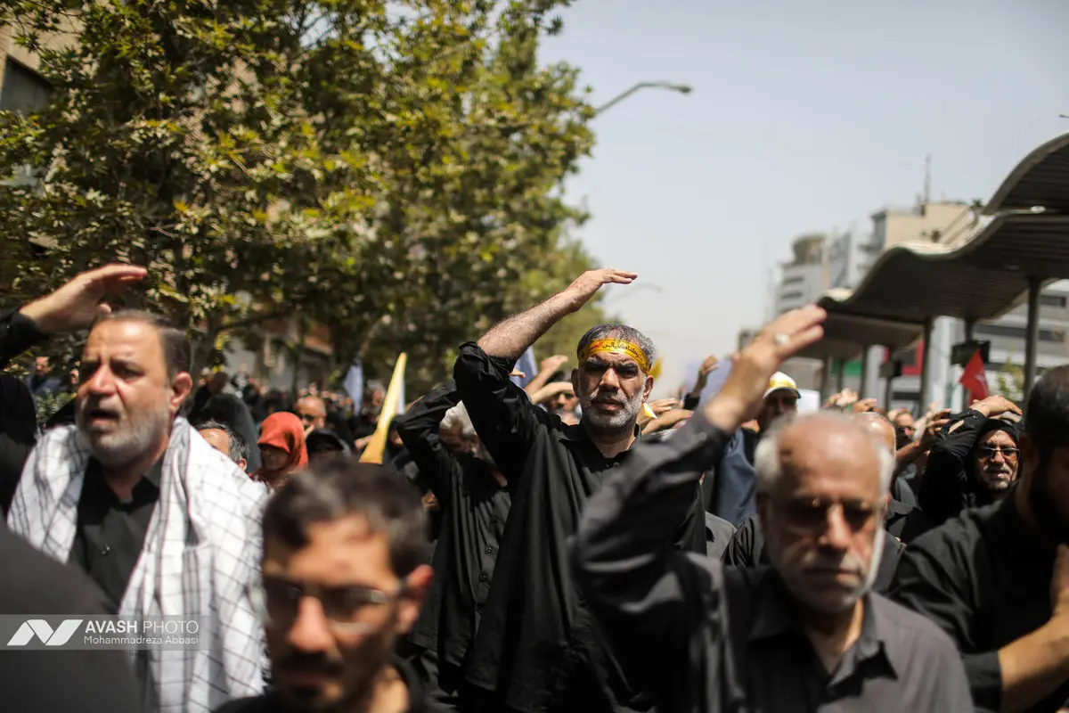 دسته عزاداری مردمی دانشجویی ظهر تاسوعا در تهران