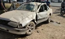 واژگونی خودروی حامل دانش‌آموزان/ یک کشته و چهار مصدوم 