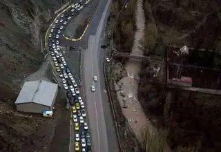 ترافیک هفت کیلومتری در جاده کندوان