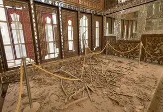 بازدید رسانه‌های بین‌المللی از آثار حملات آمریکا و رژیم صهیونی در کاخ گلستان