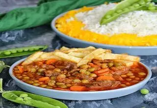 طرز تهیه خورشت نخود فرنگی