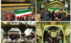 پیکر مطهر رهبر شهید به خاک سپرده شد