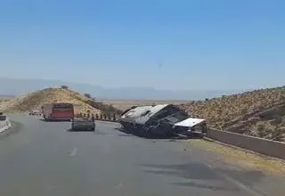  هشت کشته و ۱۵ مصدوم در واژگونی مرگبار اتوبوس