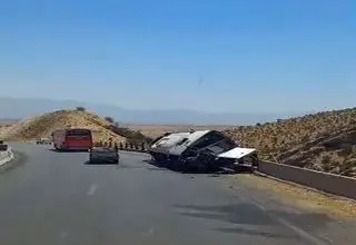  هشت کشته و ۱۵ مصدوم در واژگونی مرگبار اتوبوس