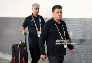 اتوبوس تیم ملی به ورزشگاه رسید