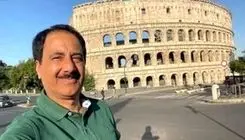 قاب دو نفره حمید معصومی‌نژاد و پدر ۹۳ ساله‌اش