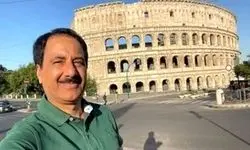 قاب دو نفره حمید معصومی‌نژاد و پدر ۹۳ ساله‌اش