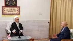 قالیباف گزارش عملکرد مجلس را به آیت الله جوادی آملی و مکارم شیرازی ارائه کرد