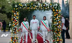 مراسم بدرقه کاروان های ورزشی اعزامی به بازیهای کشورهای اسلامی ریاض و بازیهای آسیایی جوانان بحرین
