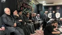 حضور ظریف در روضه منزل شهید لاریجانی
