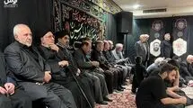 حضور ظریف در روضه منزل شهید لاریجانی