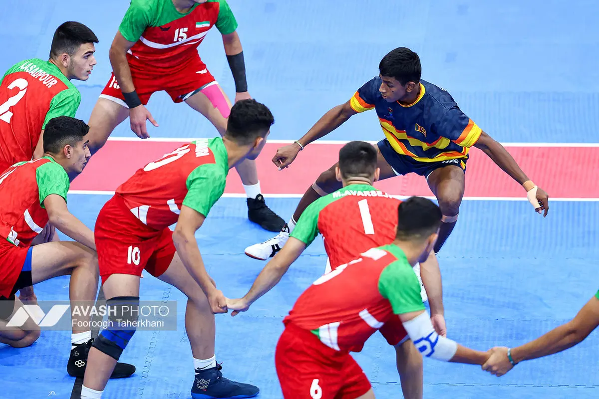 تیم ملی کبدی پسران ایران و سریلانکا