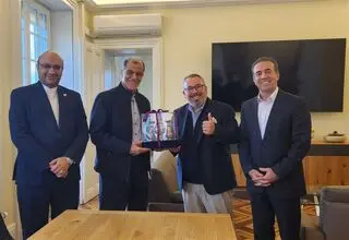 دیدار خسروی‌وفا و علی‌نژاد با رئیس فدراسیون جهانی والیبال
