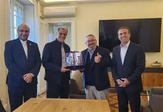 دیدار خسروی‌وفا و علی‌نژاد با رئیس فدراسیون جهانی والیبال