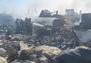 آتش‌سوزی گسترده در یک ملک شخصی