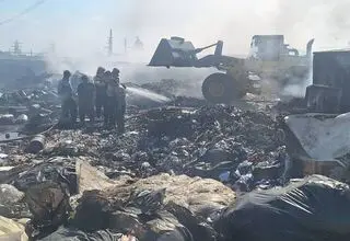 آتش‌سوزی گسترده در یک ملک شخصی