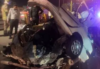 مرگ هولناک دختر و پسر تهرانی در تصادف+ عکس