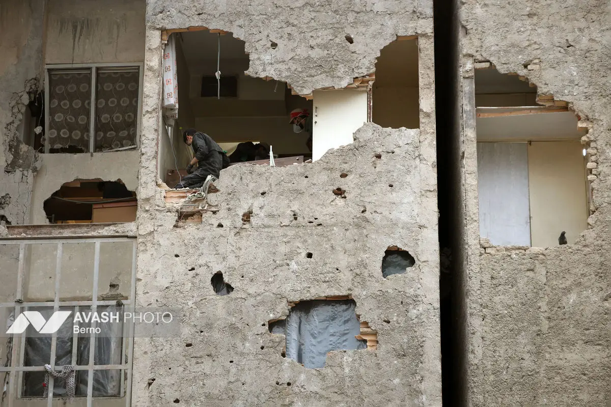 خسارات ناشی از تجاوز هوایی آمریکا و رژیم صهیونیستی تهران ـ۷ فروردین ۱۴۰۵