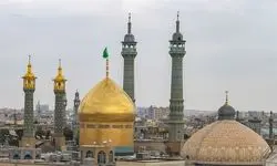 حرم حضرت معصومه (س) در آستانه عید غدیر سبزپوش شد