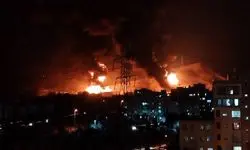 آتش سوزی انبار نفت شهران و ارتش مهار شد