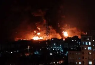 آتش سوزی انبار نفت شهران و ارتش مهار شد
