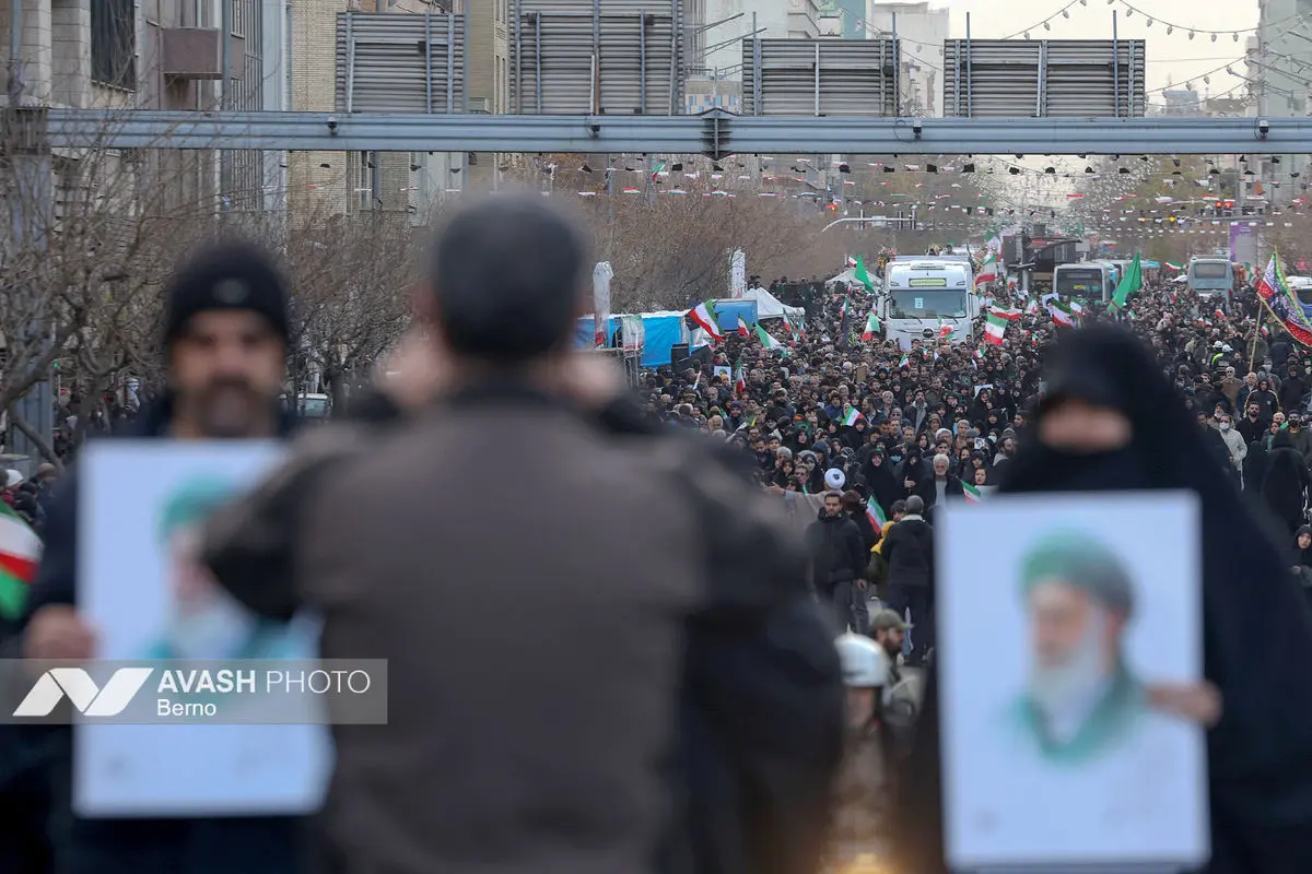 مراسم تشییع پیکر شهدای جنایات اخیر صهیونی - آمریکایی _۲