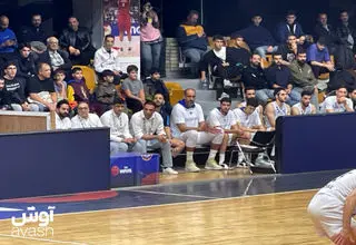 اولین حضور حامد حدادی در تیم بسکتبال استقلال +فیلم