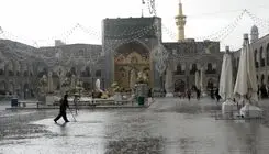 طوفان شدید در حرم امام رضا(ع)/ ببینید