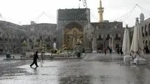 طوفان شدید در حرم امام رضا(ع)/ ببینید