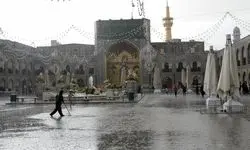 طوفان شدید در حرم امام رضا(ع)/ ببینید