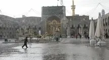 طوفان شدید در حرم امام رضا(ع)/ ببینید