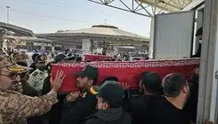 ورود پیکر مطهر شهدای حمله آمریکایی-سعودی به کشور + عکس 