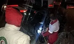 مرگ دلخراش 3 نفر در تصادف پراید با دو تریلی