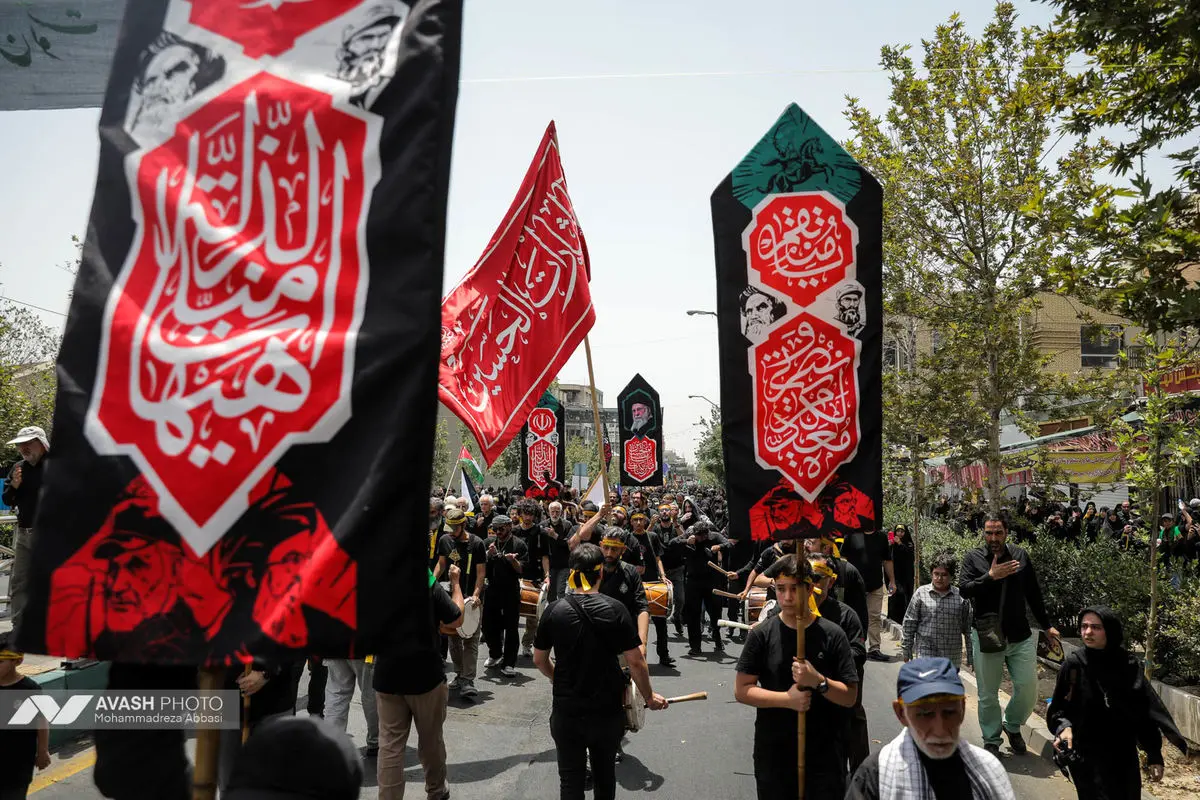 دسته عزاداری مردمی دانشجویی ظهر تاسوعا در تهران