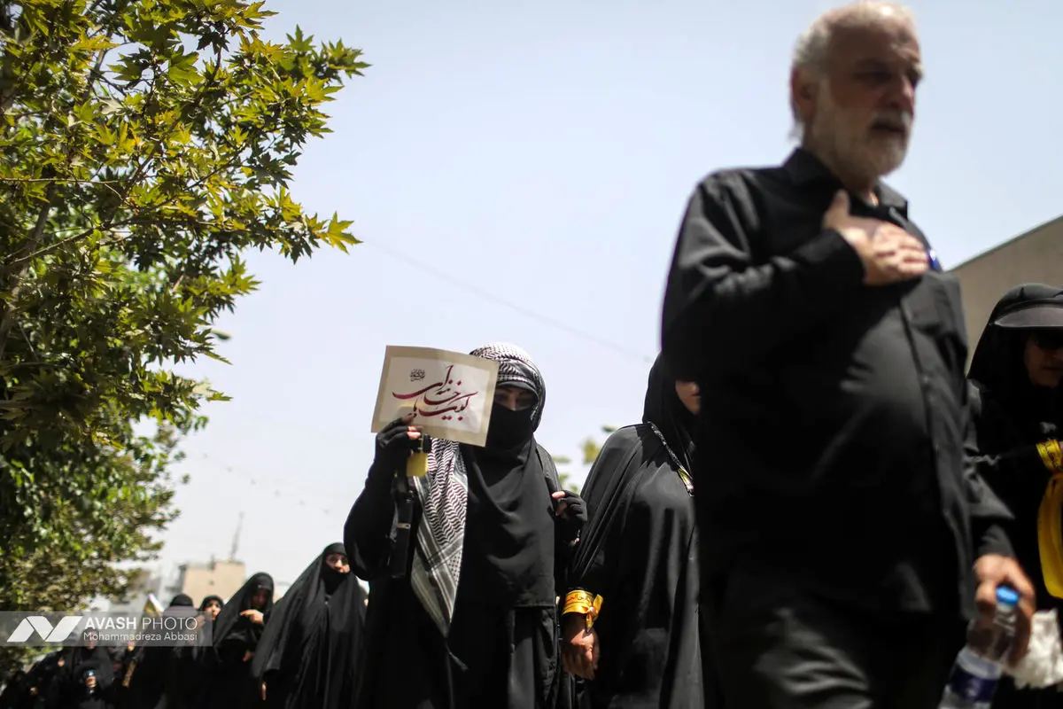 دسته عزاداری مردمی دانشجویی ظهر تاسوعا در تهران