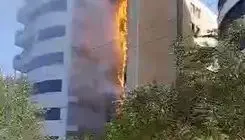 مهار آتش‌سوزی در برج زمرد تبریز